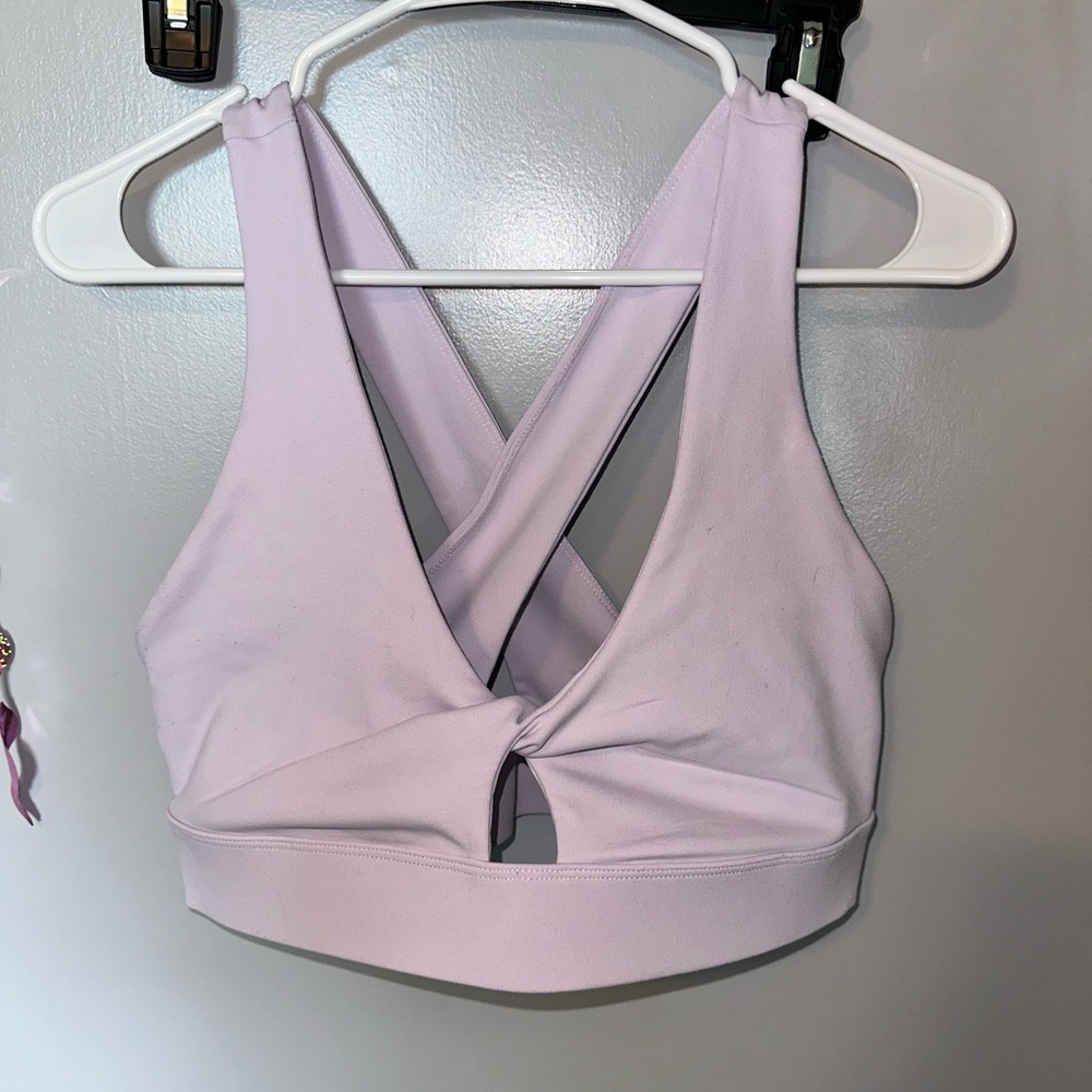 Lavender Oasis Twist Sports Bra